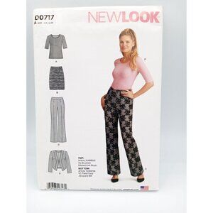 Uncut Simplicity Pattern D0717 New Look Misses SZ 8-20 Top Skirt Jacket Pants